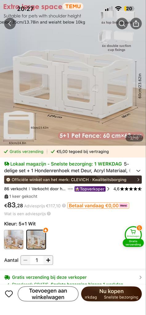 Hondenbench, Ophalen of Verzenden, Zo goed als nieuw
