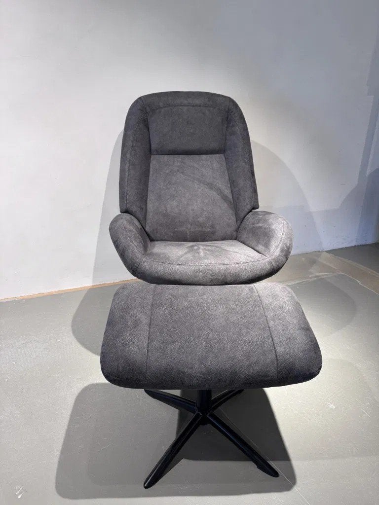 Montell shuffle set Fauteuil met Voetenbank -, Huis en Inrichting, Fauteuils, Modern, Comfort, 75 tot 100 cm, Ophalen of Verzenden