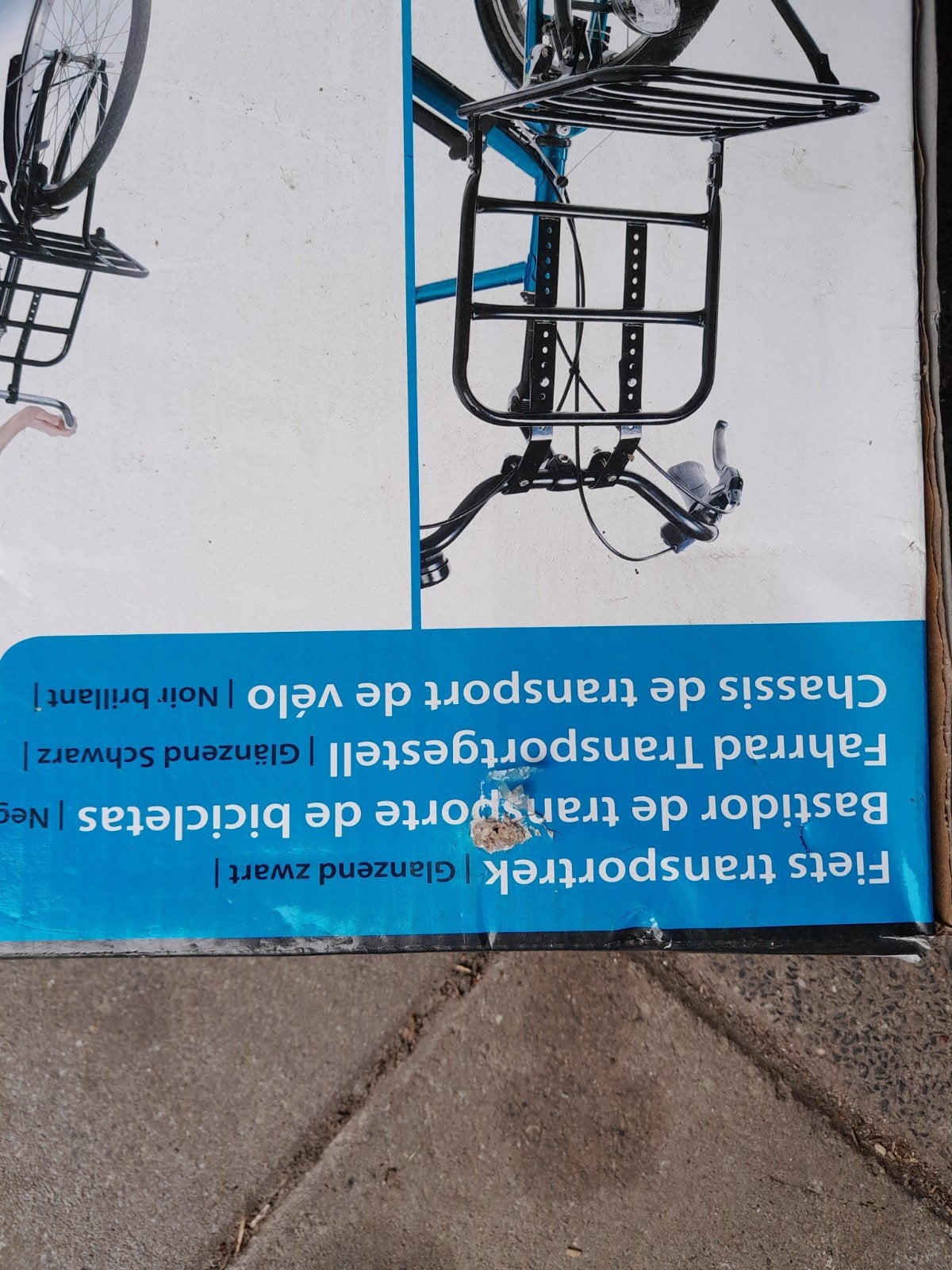 Fiets transportrek - Glanzend zwart, Ophalen