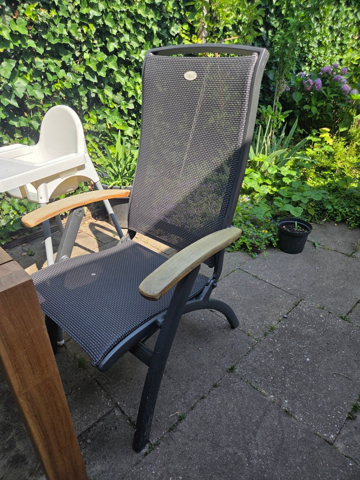 2 Hartman Da Vinci tuinstoelen met kussens, Ophalen, Gebruikt, Aluminium, Verstelbaar