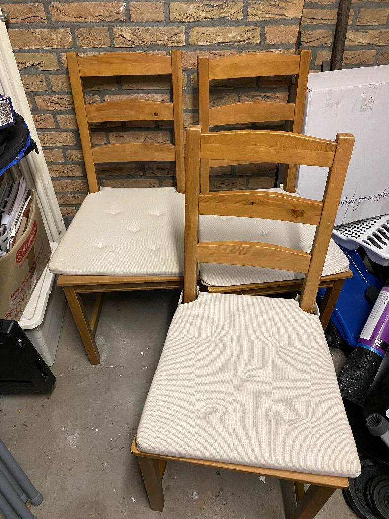 GRATIS IKEA Jokkmokk eetkamerset 4 personen, Ophalen, Gebruikt, Houten eetkamerset, 4 tot 6 stoelen