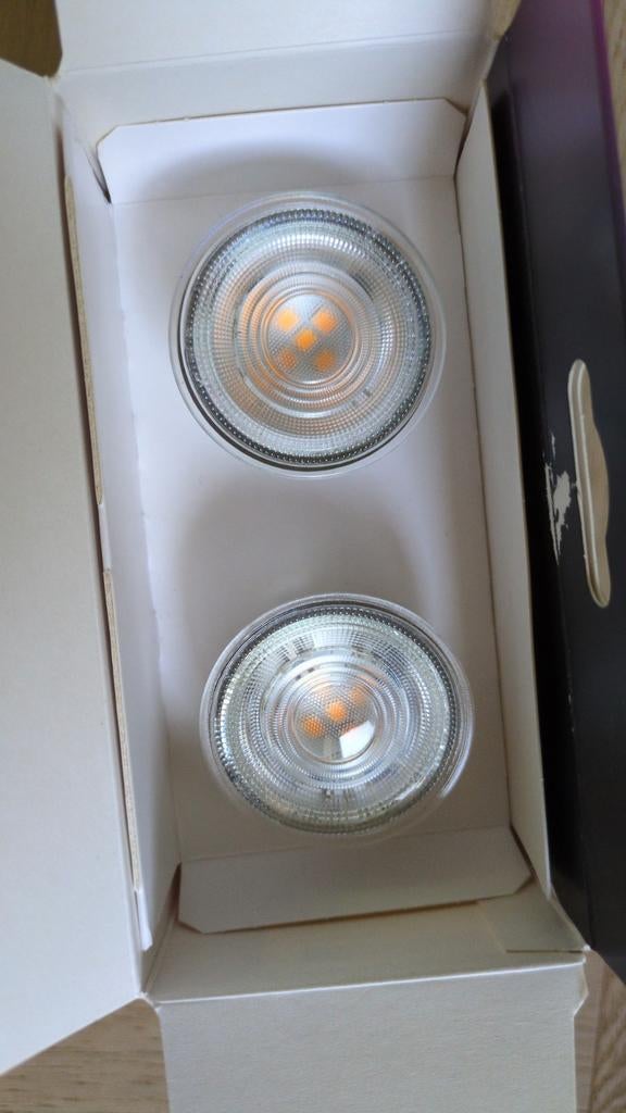 8 GU10 en 1 E27 warmwit LED lampen - Nieuwstaat, Ophalen, Zo goed als nieuw