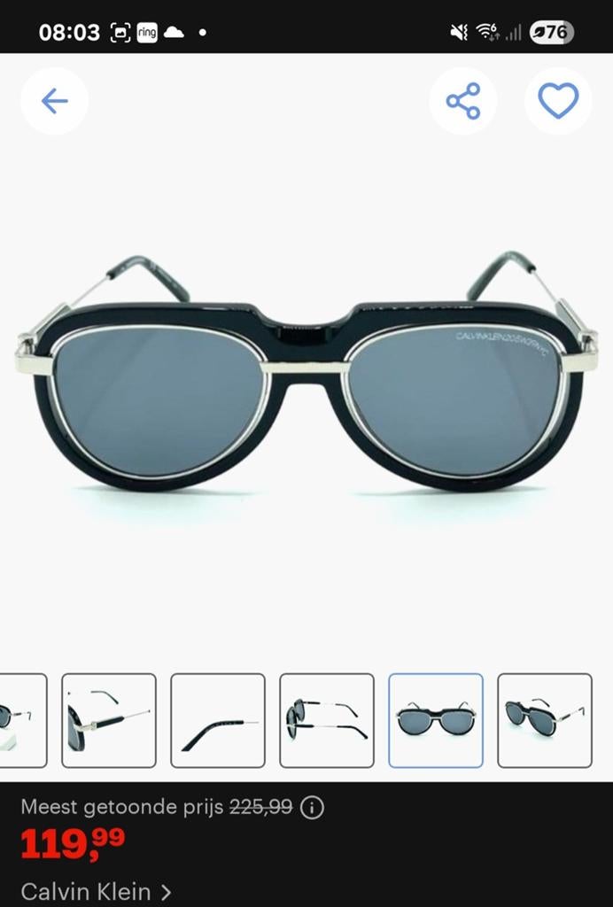 Calvin Klein heren zonnebril CKNYC1879S 001, Sieraden, Tassen en Uiterlijk, Zonnebrillen en Brillen | Heren, Overige merken, Zonnebril