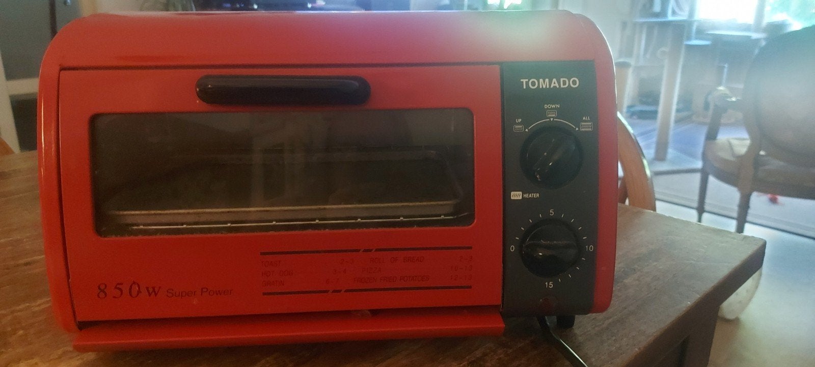 Retro mini oven, Ophalen