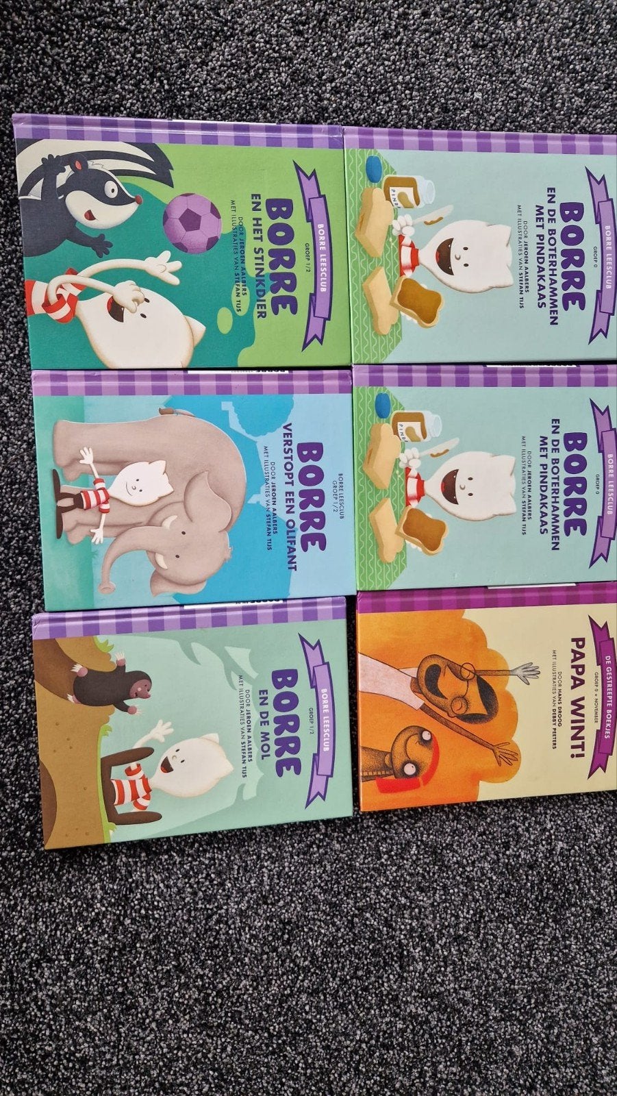 Borre Leesboekjes - Complete set van 6 kinderboeken, Ophalen of Verzenden