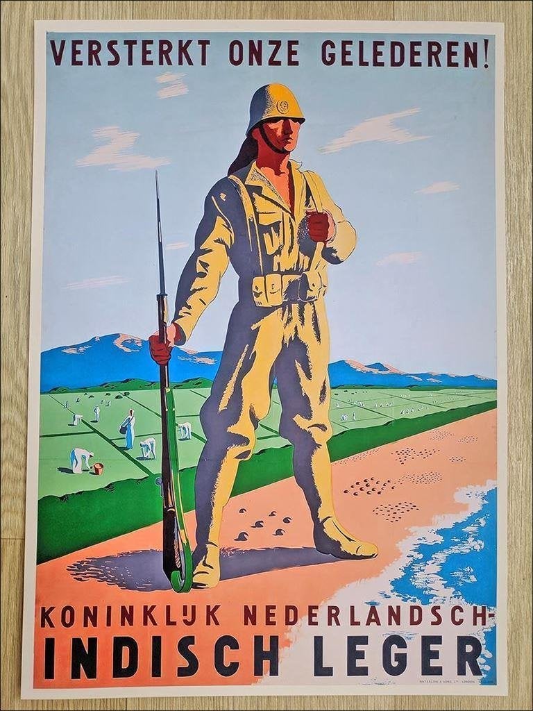 KNIL Nederlands Indie Leger Propaganda Affiche POSTER, Verzamelen, Verzenden, Landmacht, Nederland, Foto of Poster