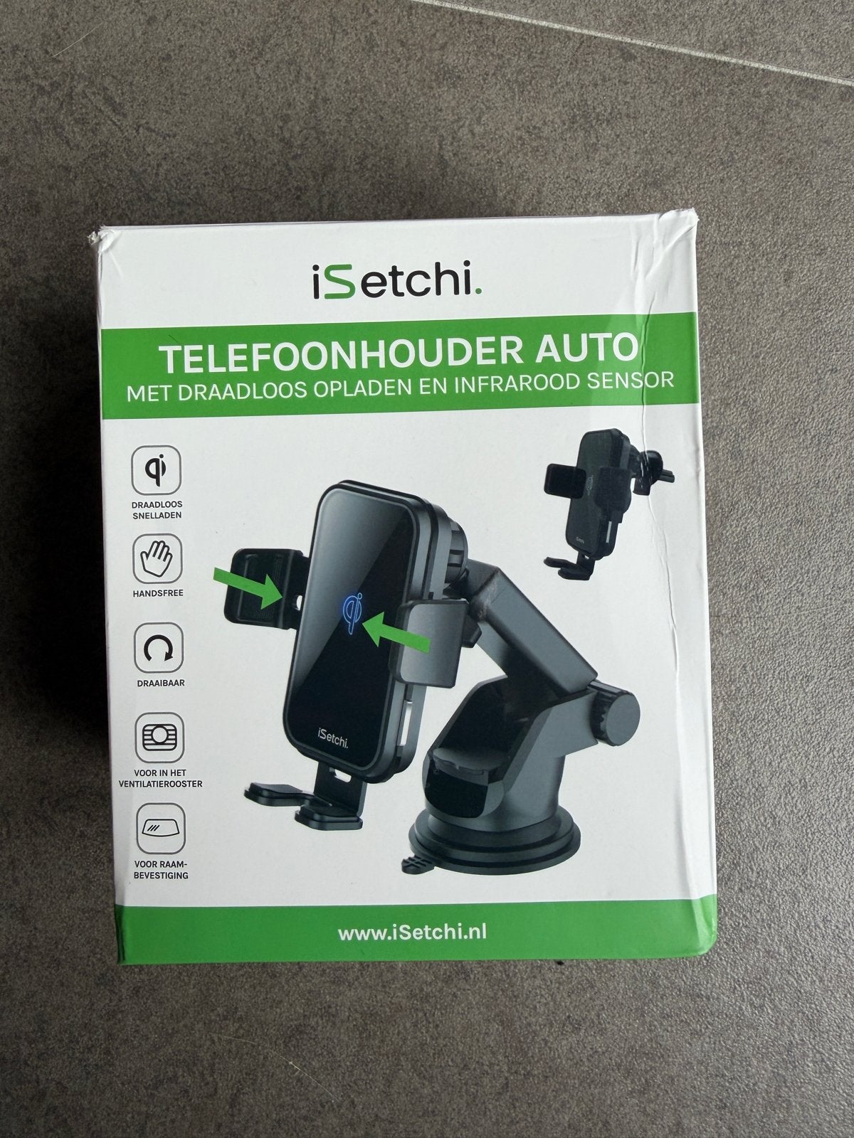 iSetchi Telefoonhouder Auto met Draadloos Opladen, Ophalen, Nieuw, Auto