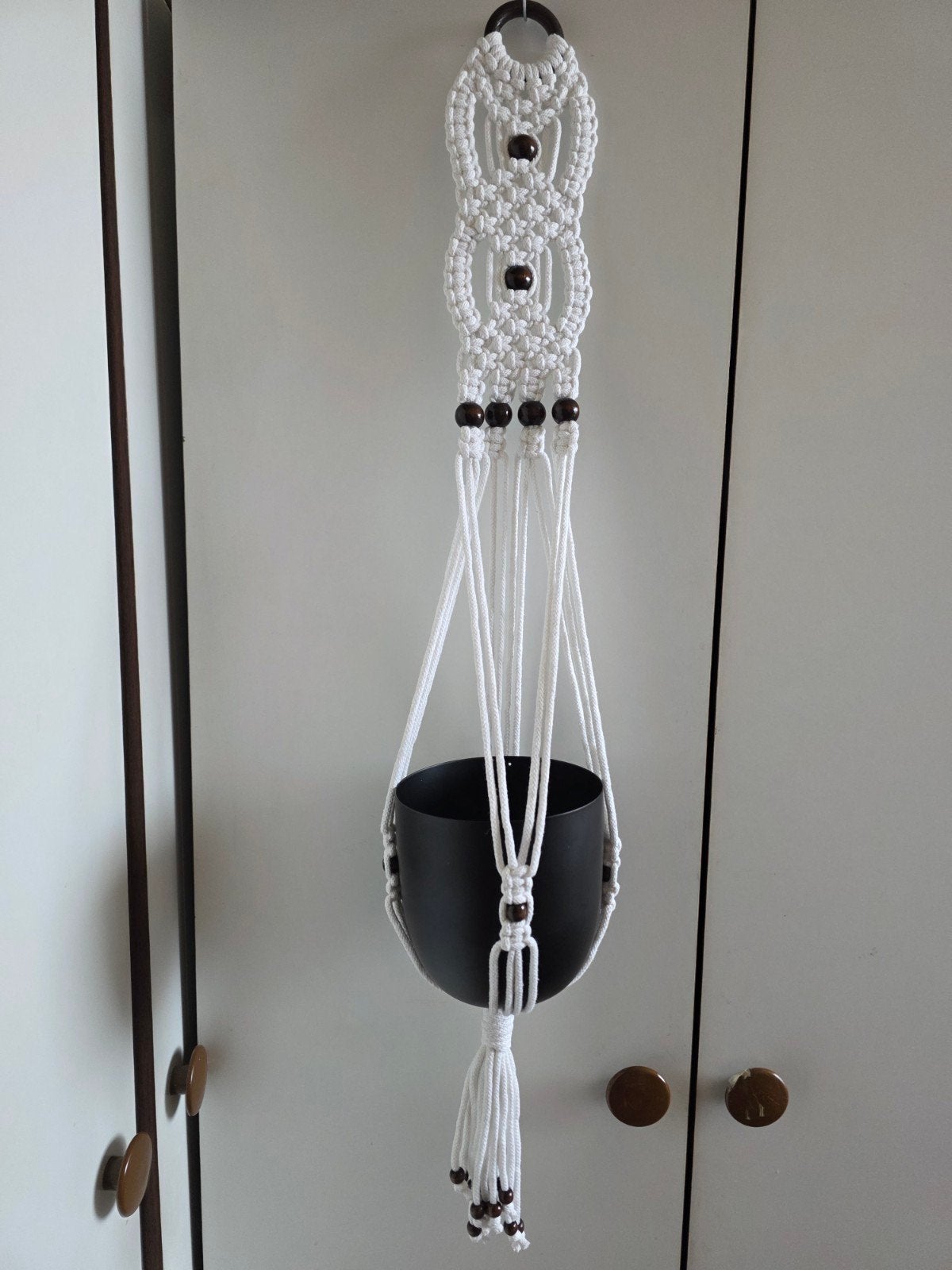 Handgemaakte Macramé Bloemenhanger - Boho Stijl, Ophalen of Verzenden