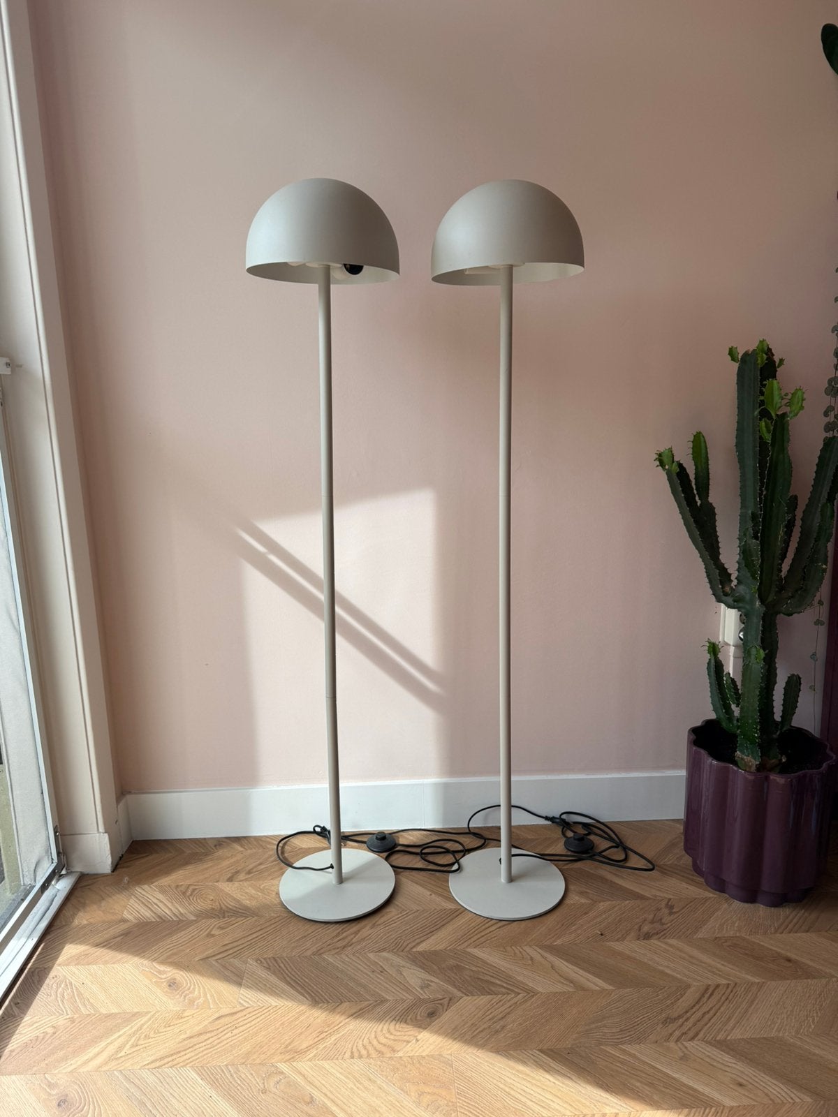 Loods5 design vloerlamp mushroom champignon wit - 143 cm, Ophalen, Zo goed als nieuw, 150 tot 200 cm
