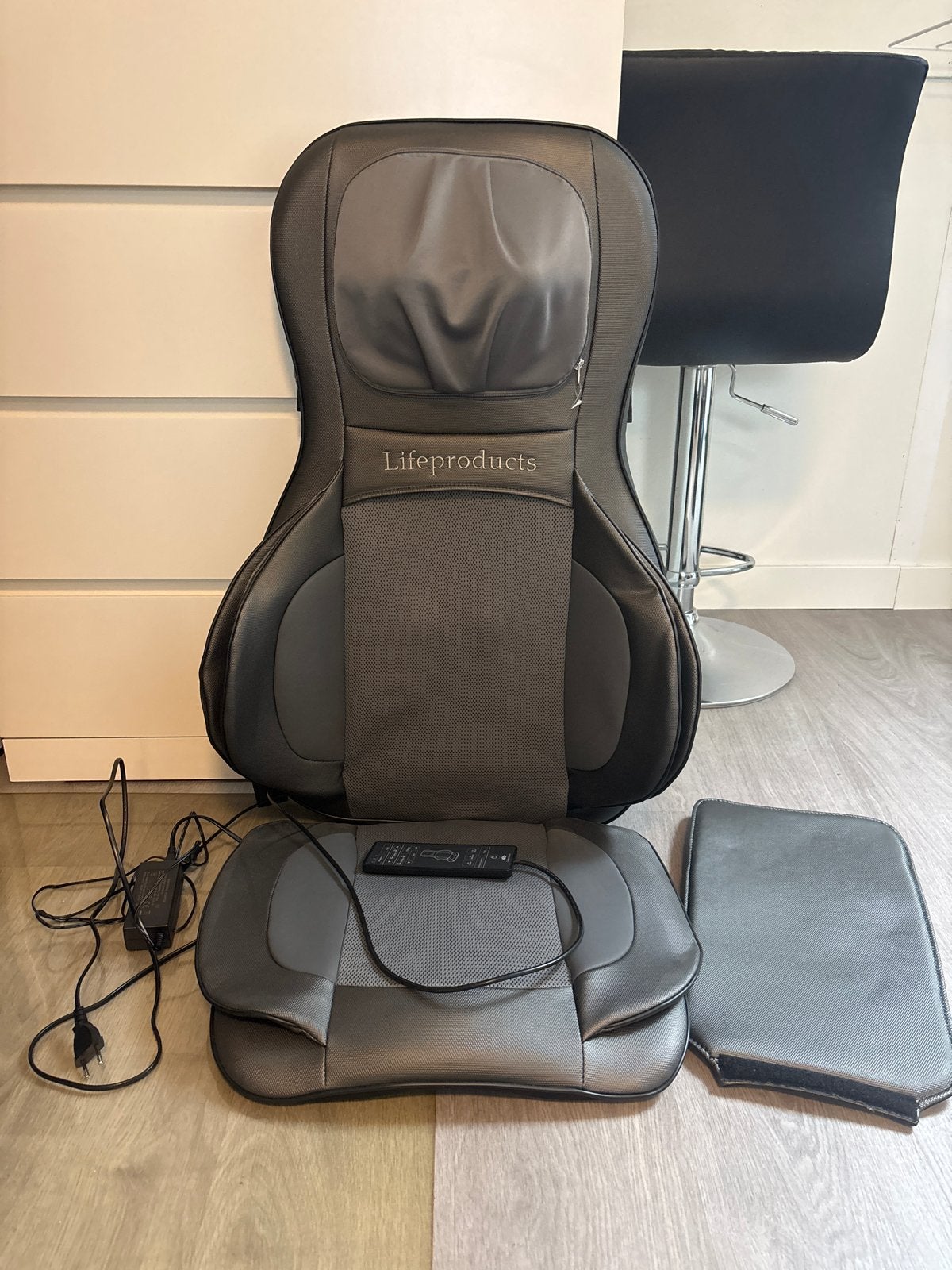 Lifeproducts Shiatsu Massagestoel met warmtefunctie, Sport en Fitness, Ophalen, Zo goed als nieuw, Massagestoel of Kussen