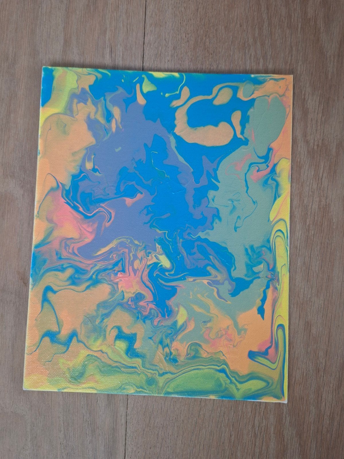 Abstracte Acryl Gietkunst op Canvas, Ophalen of Verzenden