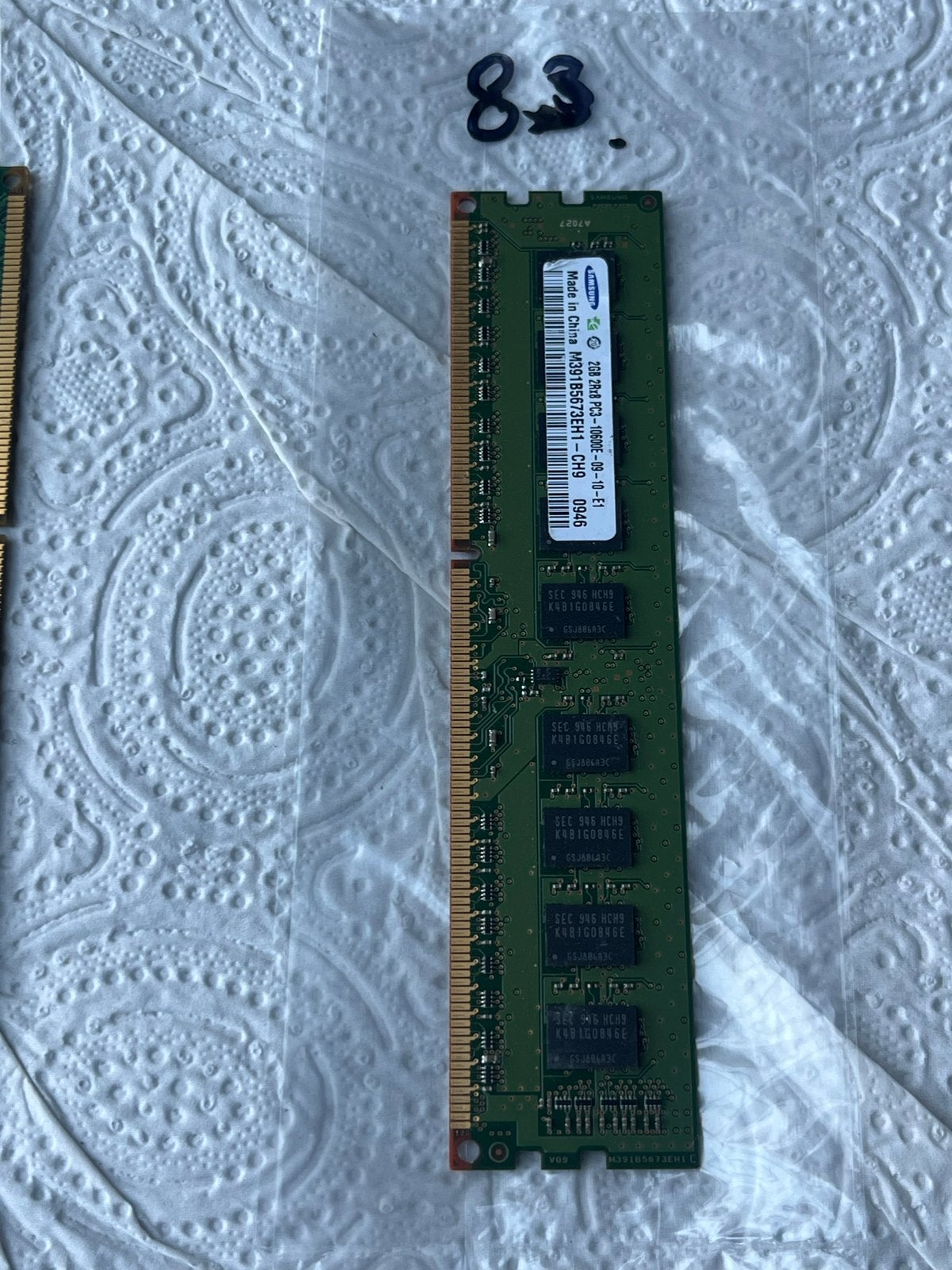 #83 - Samsung DDR3 RAM 2GB PC3-10600U, Verzenden, DDR3, Zo goed als nieuw, Desktop