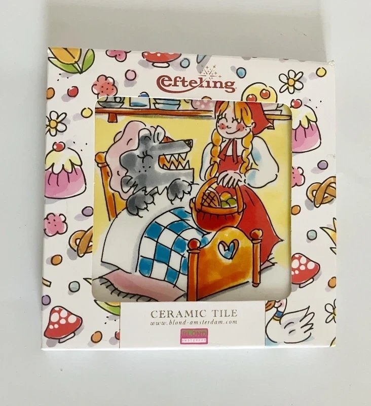 Blond Amsterdam - Efteling Roodkapje tegel 13cm, Meerkleurig, Nieuw, Ophalen of Verzenden, 13 cm