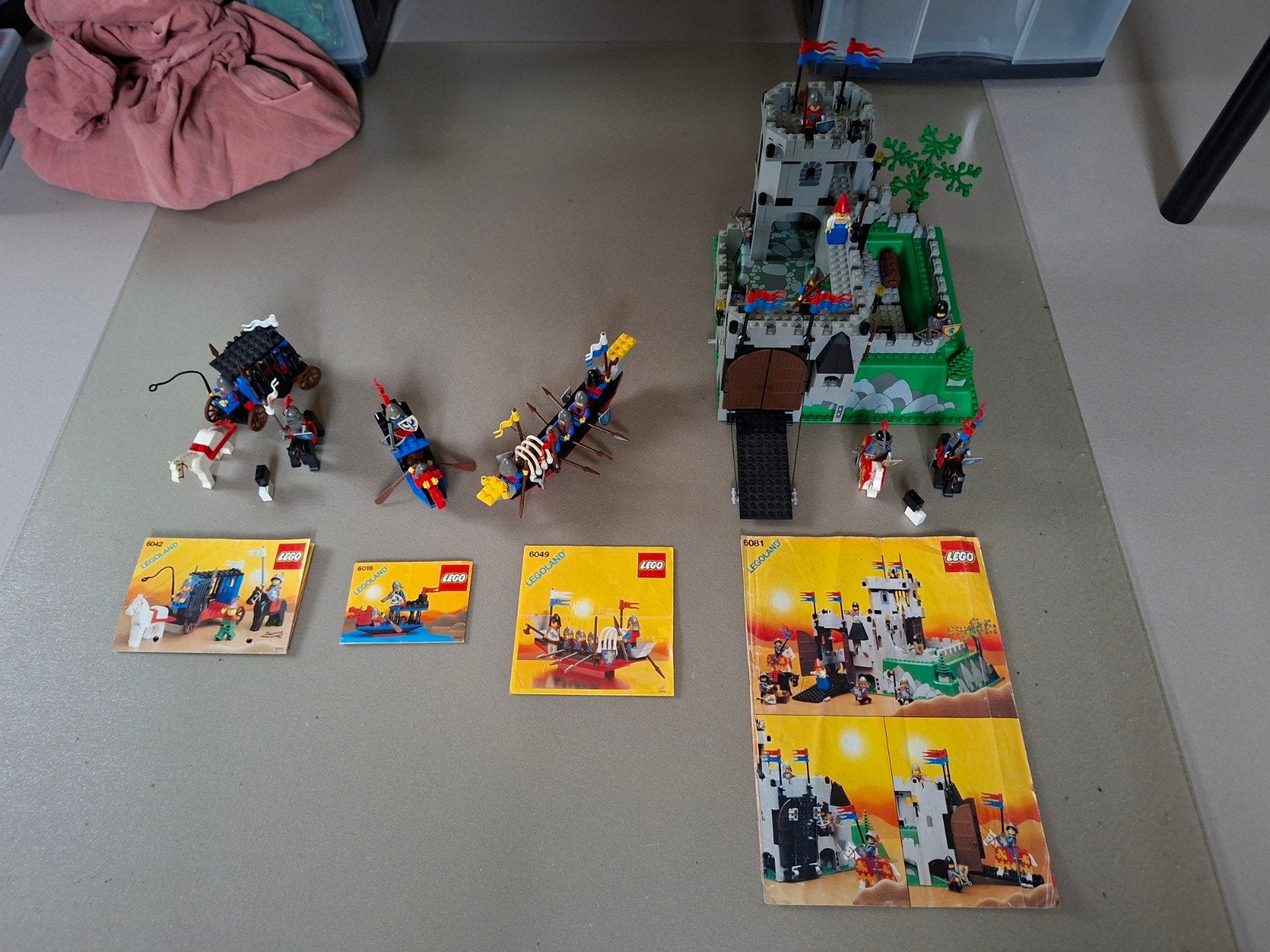 Partij Lego Castle sets jaren 80 en 1990, Gebruikt, Inclusief instructies, Lego, Ophalen of Verzenden