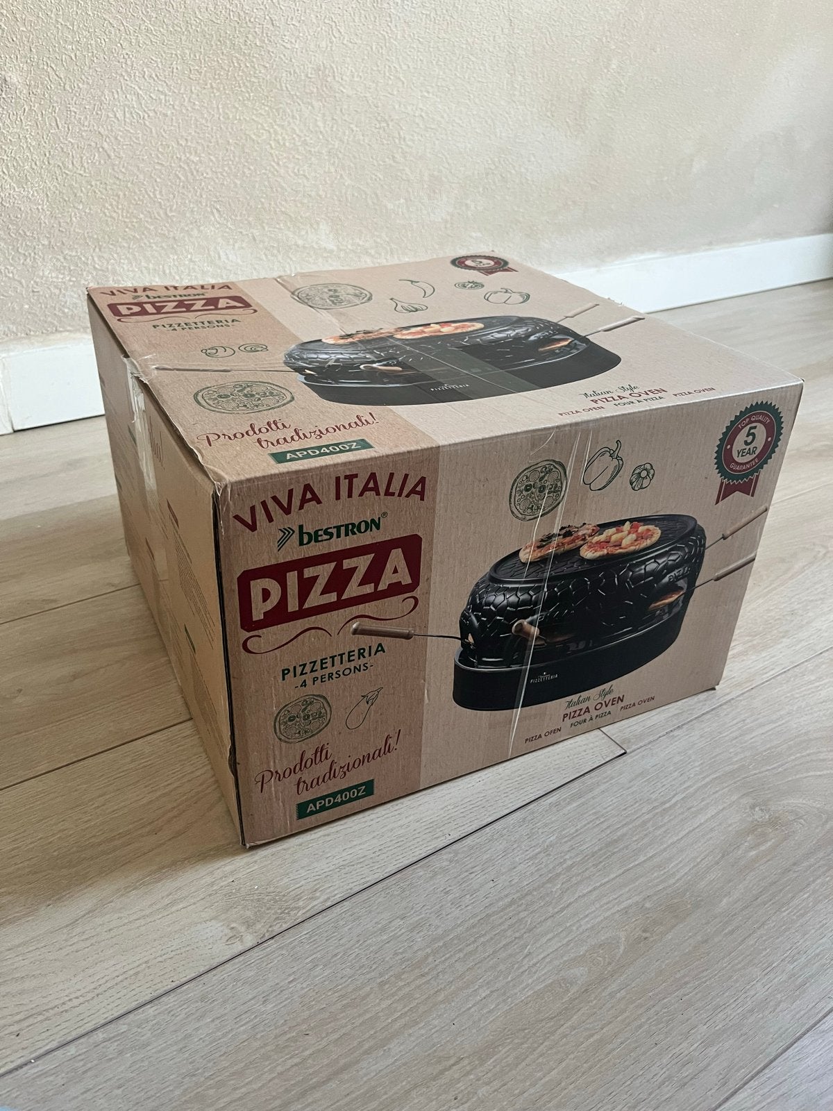 Pizzarette 4 personen zo goed als nieuw, Ophalen, Zo goed als nieuw, Overige merken, Pizzaoven