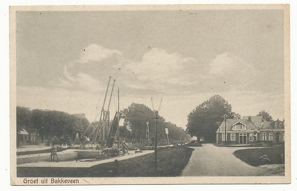 Groet uit Bakkeveen, Ophalen of Verzenden, 1920 tot 1940, Ongelopen, Friesland