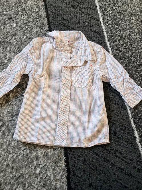 Wit gekleurd geblokt overhemd Maat 74 h3, Kinderen en Baby's, Babykleding | Maat 74, Onbekend, Ophalen of Verzenden, Zo goed als nieuw