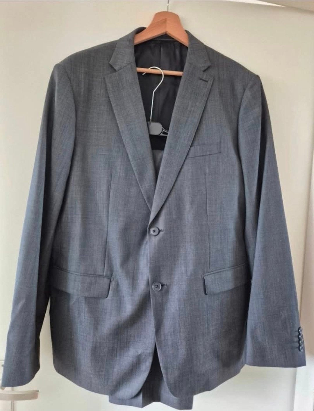 Antraciet pak met Colbert en pantalon - Maat 56, Ophalen, Zo goed als nieuw, Maat 56/58 (XL), Grijs