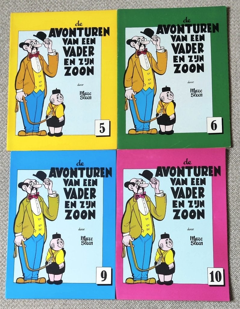 4 strips De avonturen van een vader en zijn zoon Marc Sleen, Boeken, Meerdere stripboeken, Ophalen of Verzenden, Zo goed als nieuw