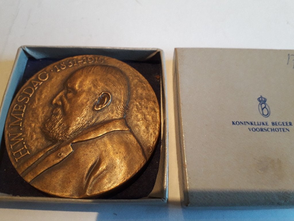 PRACHTIGE BRONZEN PENNING H.W.MESDAG PANORAMA MESDAG, Ophalen of Verzenden, Brons, Nederland