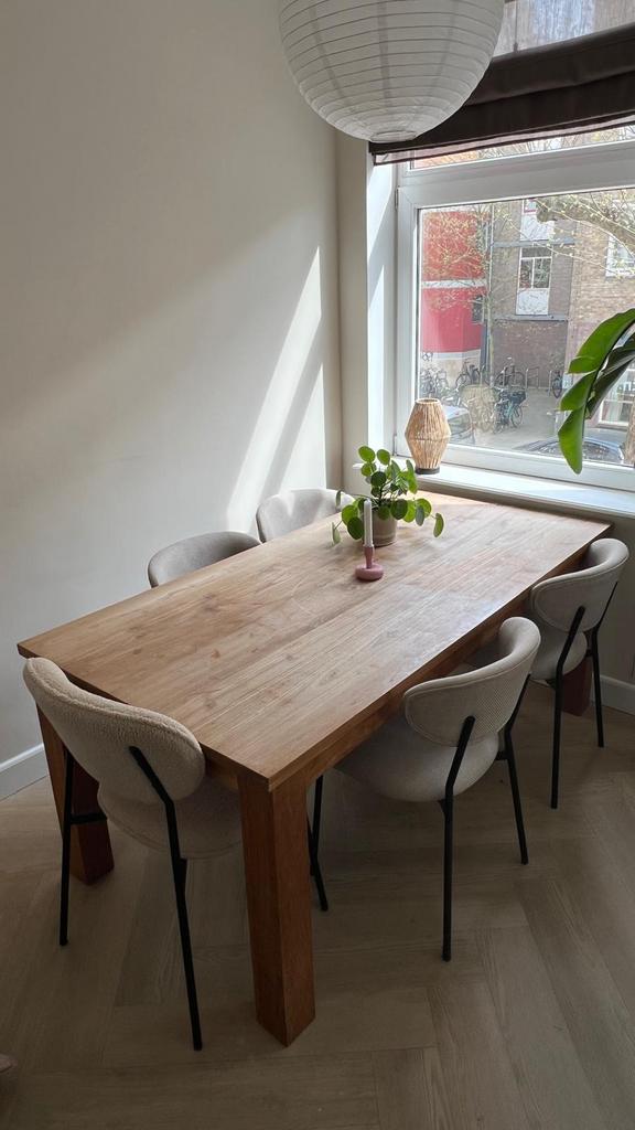 Houten tafel 180 x 89 cm, Huis en Inrichting, Tafels | Eettafels, Zo goed als nieuw, Ophalen