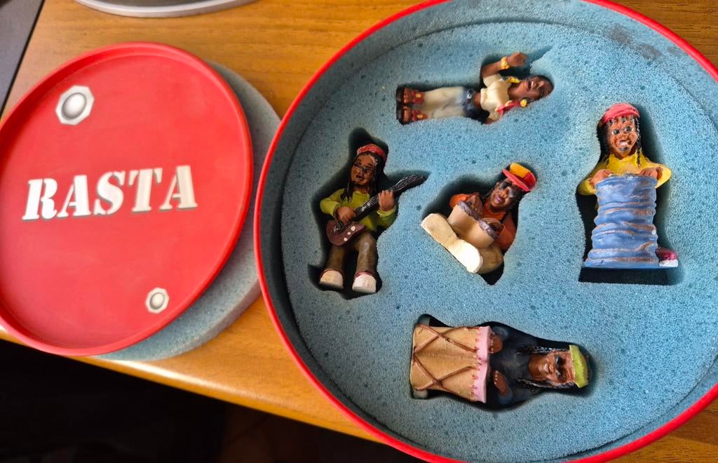 5 rasta poppetjesin een blik. Goede en mooie kwaliteit. Ja m, Verzamelen, Supermarktacties, Albert Heijn, Ophalen of Verzenden