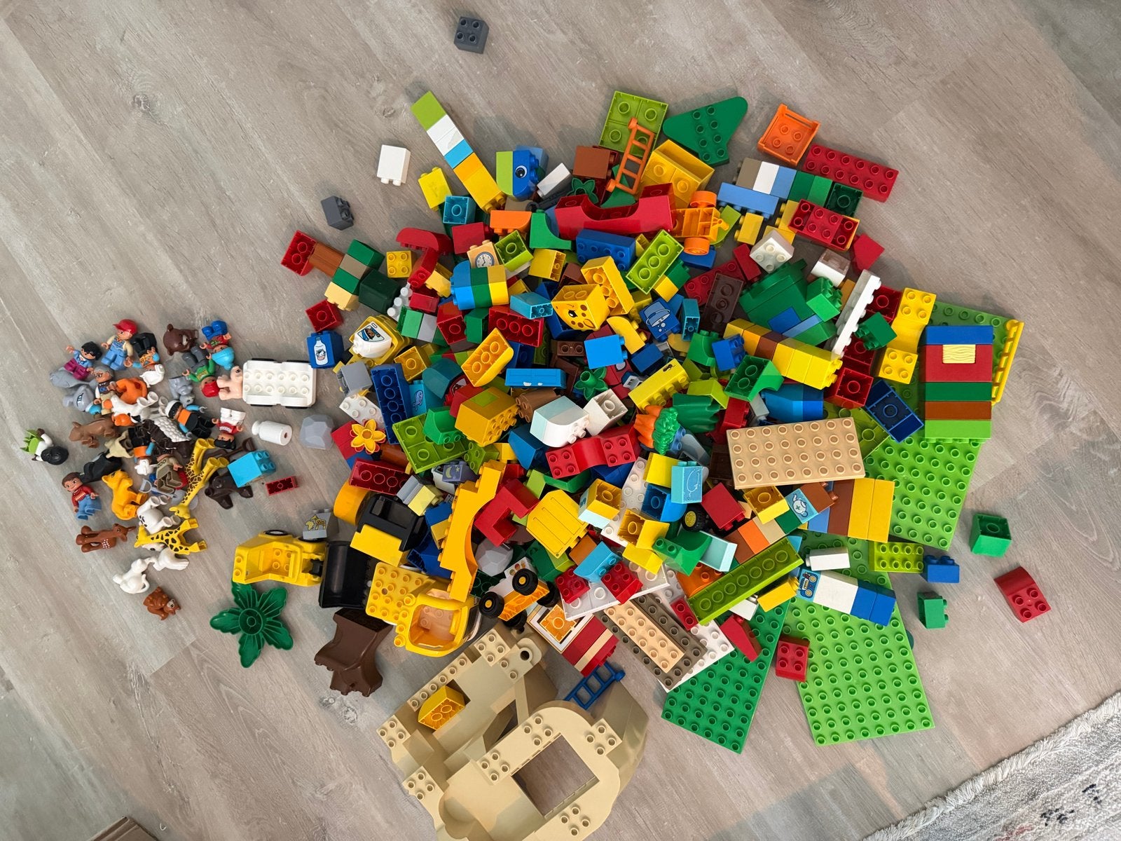 Diverse Duplo collectie met figuren en bouwstenen, Inclusief minifiguren, Gebruikt, Ophalen of Verzenden, Duplo