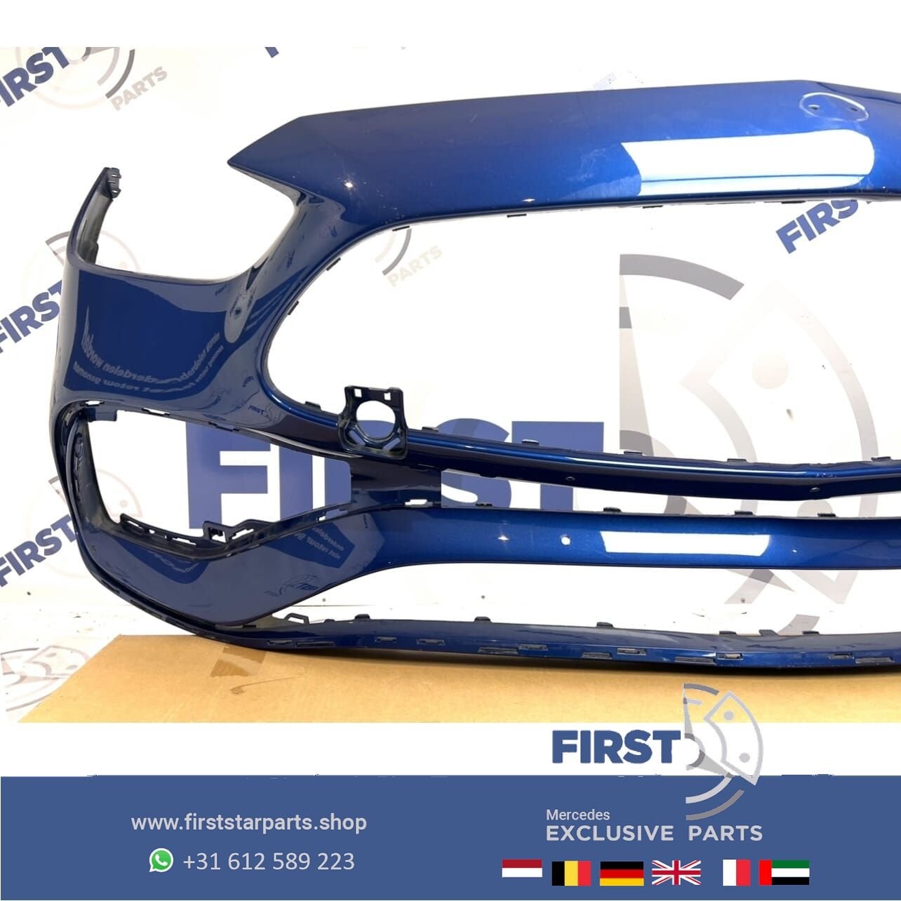 W206 AMG VOORBUMPER 2021-2024 BLAUW Mercedes C Klasse origin, Auto-onderdelen, Gebruikt, -, Voor, Ophalen of Verzenden