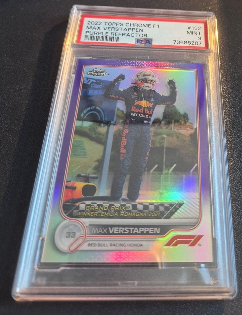 Max Verstappen Purple Refractor #152 /399 PSA 9