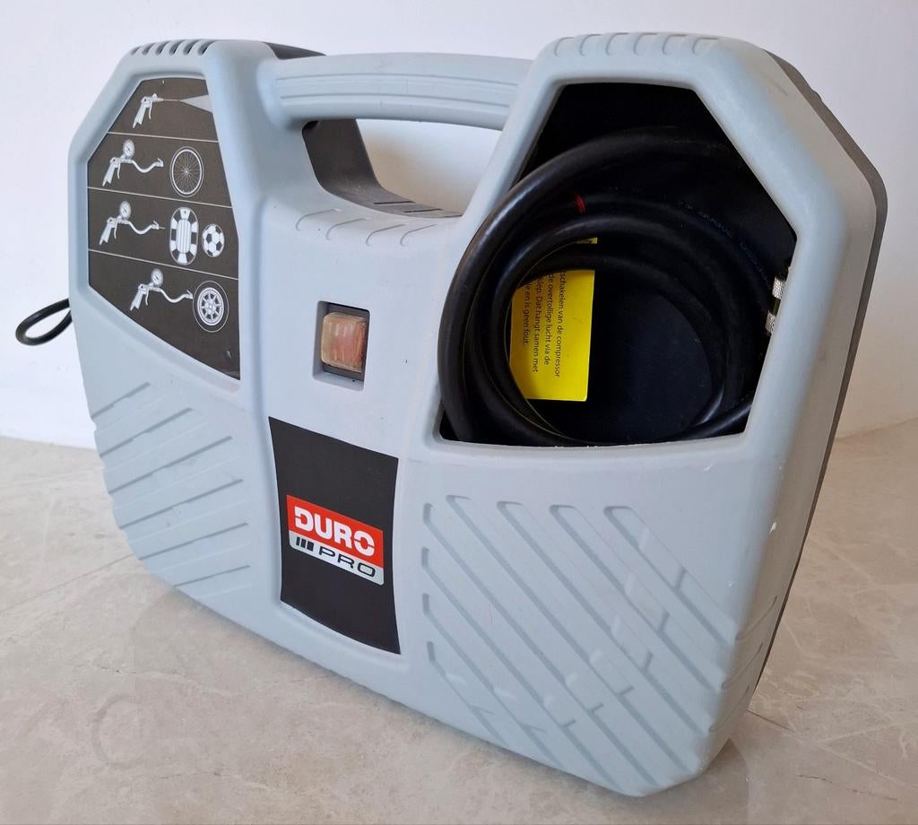 Duro Pro D-AC 190 draagbare compressor, 8 bar, 180 liter/min, Doe-het-zelf en Verbouw, Compressors, Ophalen, Gebruikt, 6 tot 10 bar