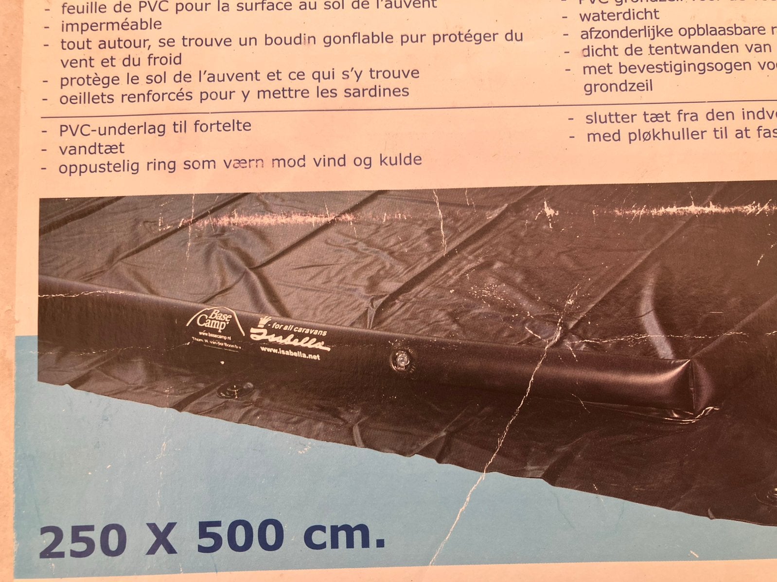 Pvc grondzeil met opblaasbare rand 250 x 500, Ophalen of Verzenden, Zo goed als nieuw