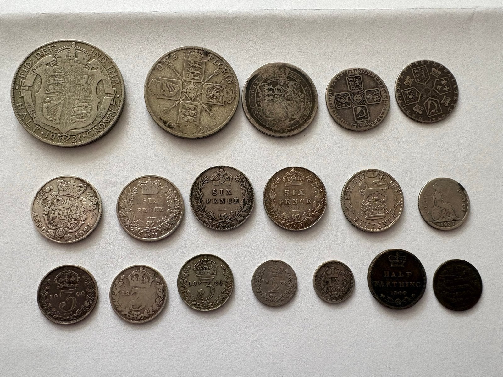 Brits munten setje van George II tot George V, Postzegels en Munten, Ophalen of Verzenden, Overige landen, Setje, Zilver