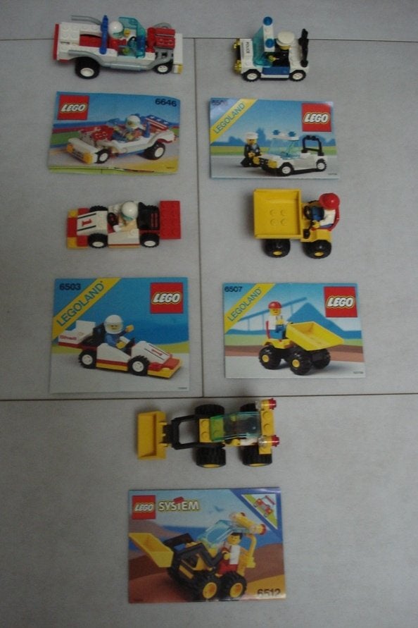 5 zgan lego auto's voertuigen met beschrijving 5x3 cadeautje, Lego, Ophalen of Verzenden, Zo goed als nieuw, Meerdere sets