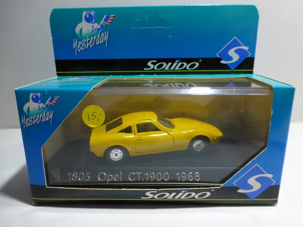 Solido Opel GT geel, Ophalen of Verzenden, Zo goed als nieuw, Auto, Solido