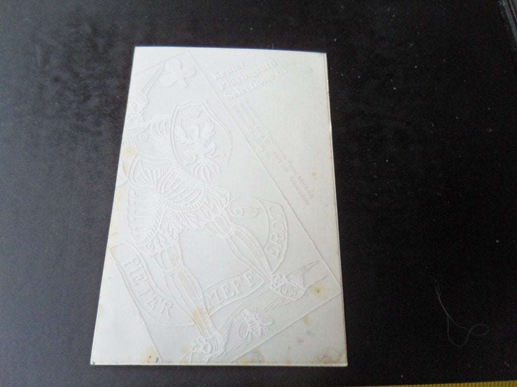 sticker Transparant PIETER MEFF ERDT Kenter playingcard, Verzamelen, Ophalen, Zo goed als nieuw