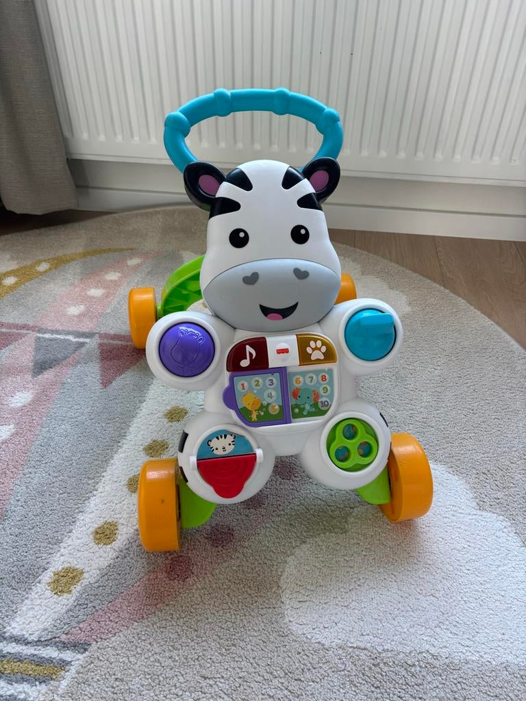 Fisher-Price Zebra Loopfiets en Walker, Kinderen en Baby's, Speelgoed | Babyspeelgoed, Zo goed als nieuw, Overige typen, Met licht