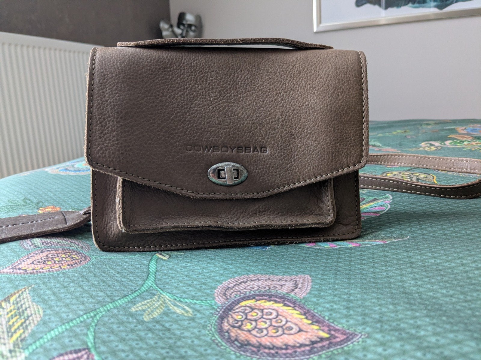 Lederen tasje van Cowboysbag, Ophalen, Zo goed als nieuw, Bruin, Schoudertasje