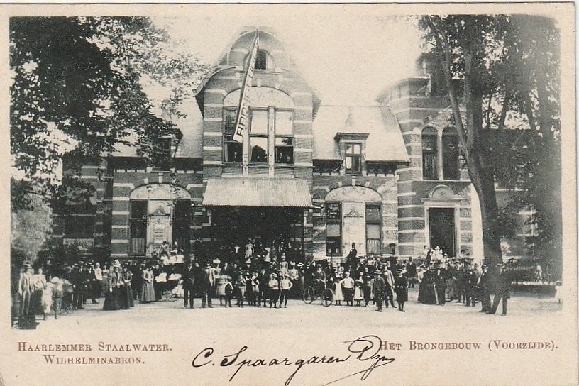 Haarlem 1903 Brongebouw Haarlemmer staalwater wilhelminabron, Ophalen of Verzenden, Voor 1920, Gelopen, Noord-Holland