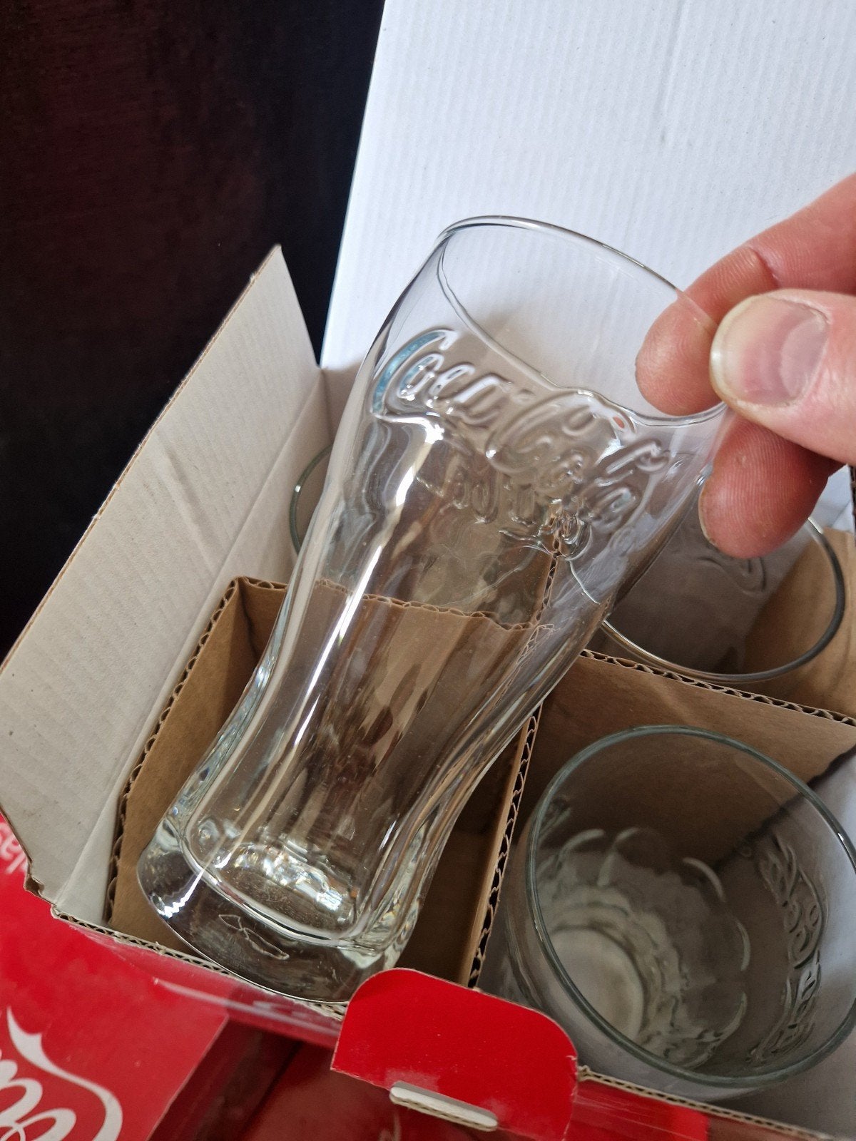 Nieuwe Coca-Cola contourglazen set (4 stuks), Ophalen of Verzenden, Nieuw