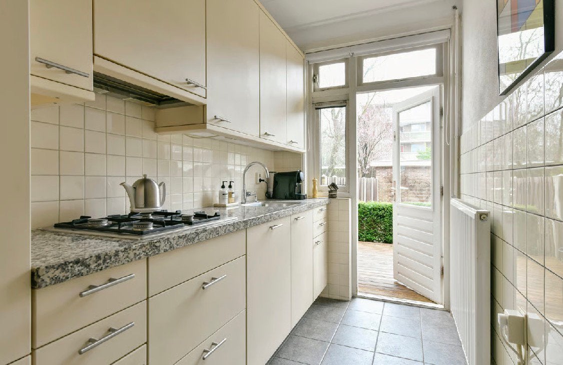 Complete keuken, inclusief apparatuur., Ophalen, Gebruikt, Graniet of Steen