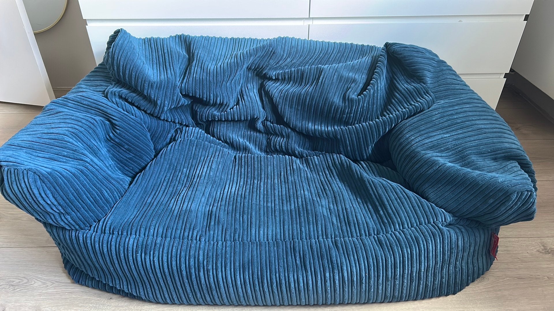 Big Bertha zitzakbank corduroy Josephine Marine blauw., Huis en Inrichting, Ophalen, Zo goed als nieuw