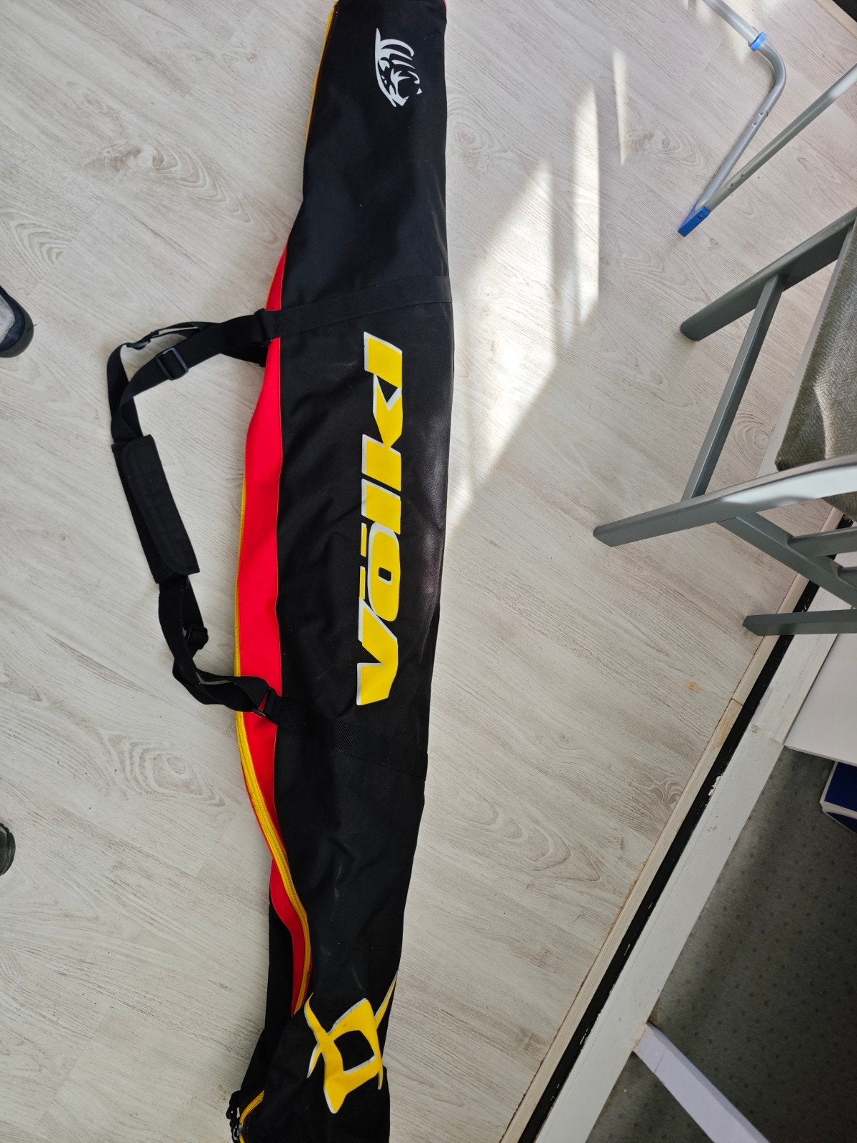 Völkl ski's 163cm met Leki stokken en Völkl skitas, 160 tot 180 cm, Gebruikt, Skiën, Ski's
