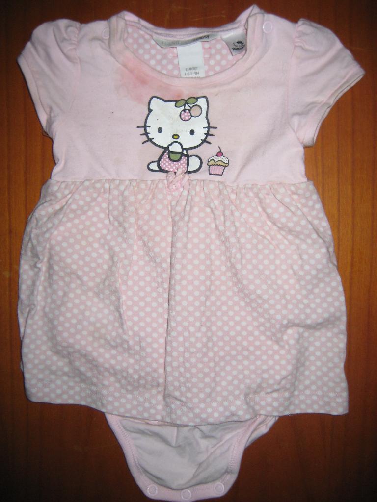 Hello Kitty jurkje met ingewerkte broek, 62, H+M, Ophalen of Verzenden, Zo goed als nieuw, Meisje, Jurkje of Rokje
