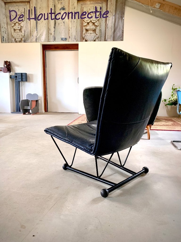 Flyer Lounge chair Boonzaaijer en Mazairac, Huis en Inrichting, Gebruikt, Ophalen of Verzenden, 50 tot 75 cm, Leer