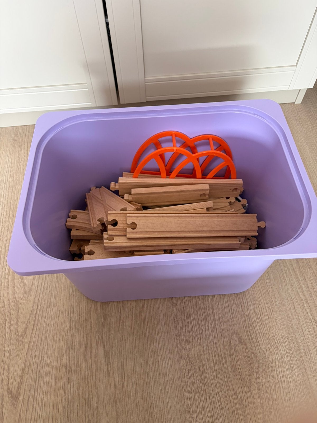 Treinbaan, Kinderen en Baby's, Speelgoed | Houten speelgoed, Ophalen, Zo goed als nieuw
