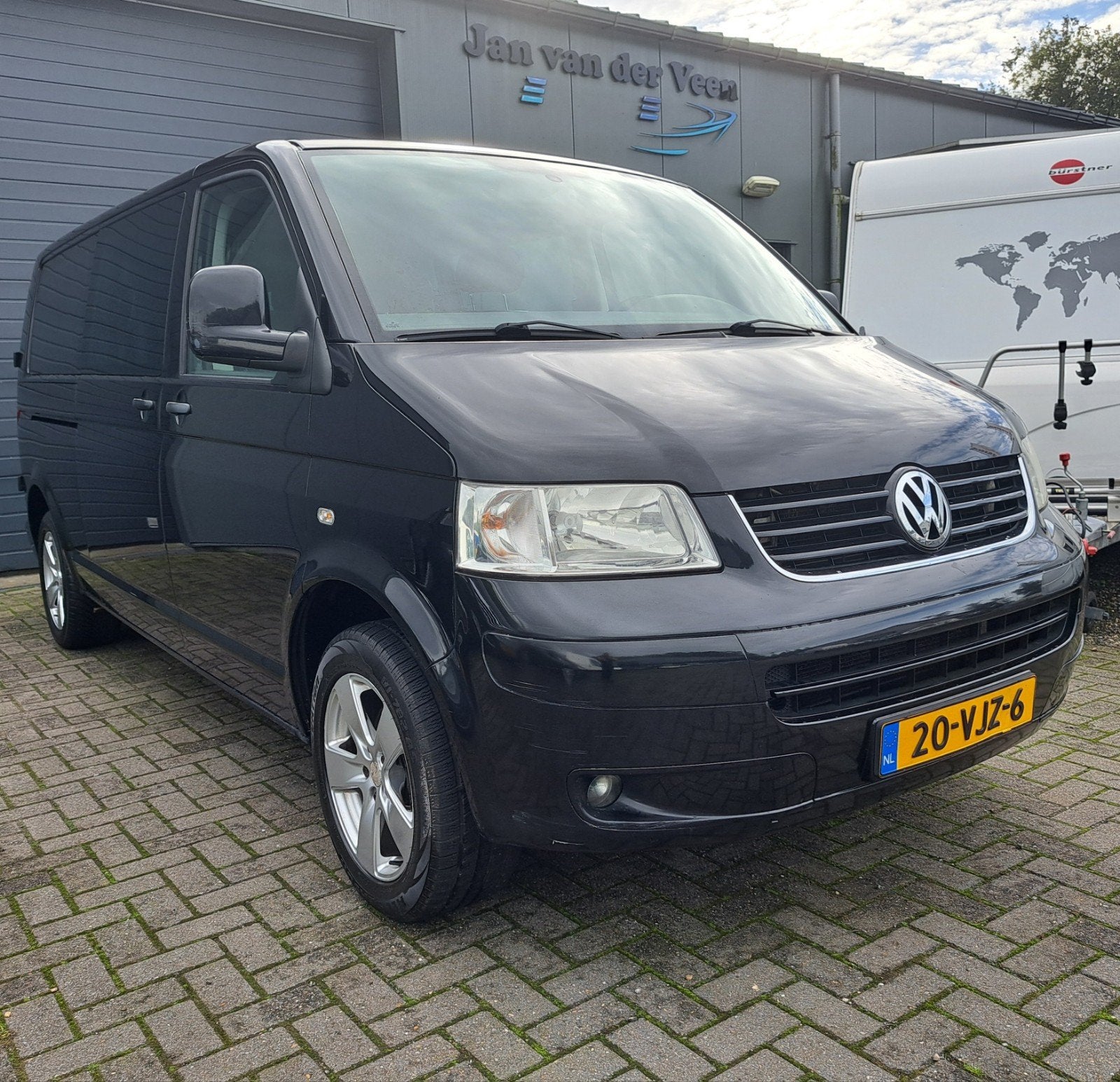 Volkswagen Transporter 2.5TDI/Dub-Cab/Dakraam/60-Editi/AIRCO, Auto's, Zwart, Volkswagen, Zwart, Bedrijf