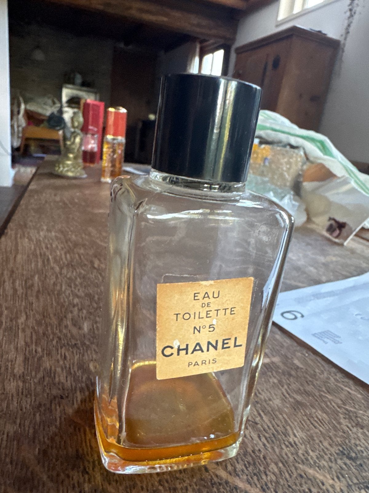 Lege vintage Chanel No. 5 Eau de Toilette fles, Ophalen of Verzenden, Gebruikt