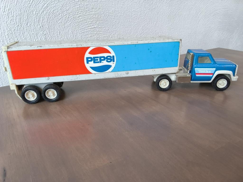 Vintage Blikken Speelgoed Auto Pepsi Vrachtwagen, Ophalen of Verzenden, Gebruikt
