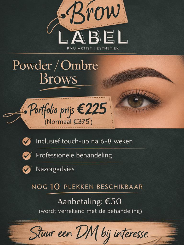 Pmu powder brow €225 eerste 10 klanten, Sieraden, Tassen en Uiterlijk, Uiterlijk | Cosmetica en Make-up, Ophalen