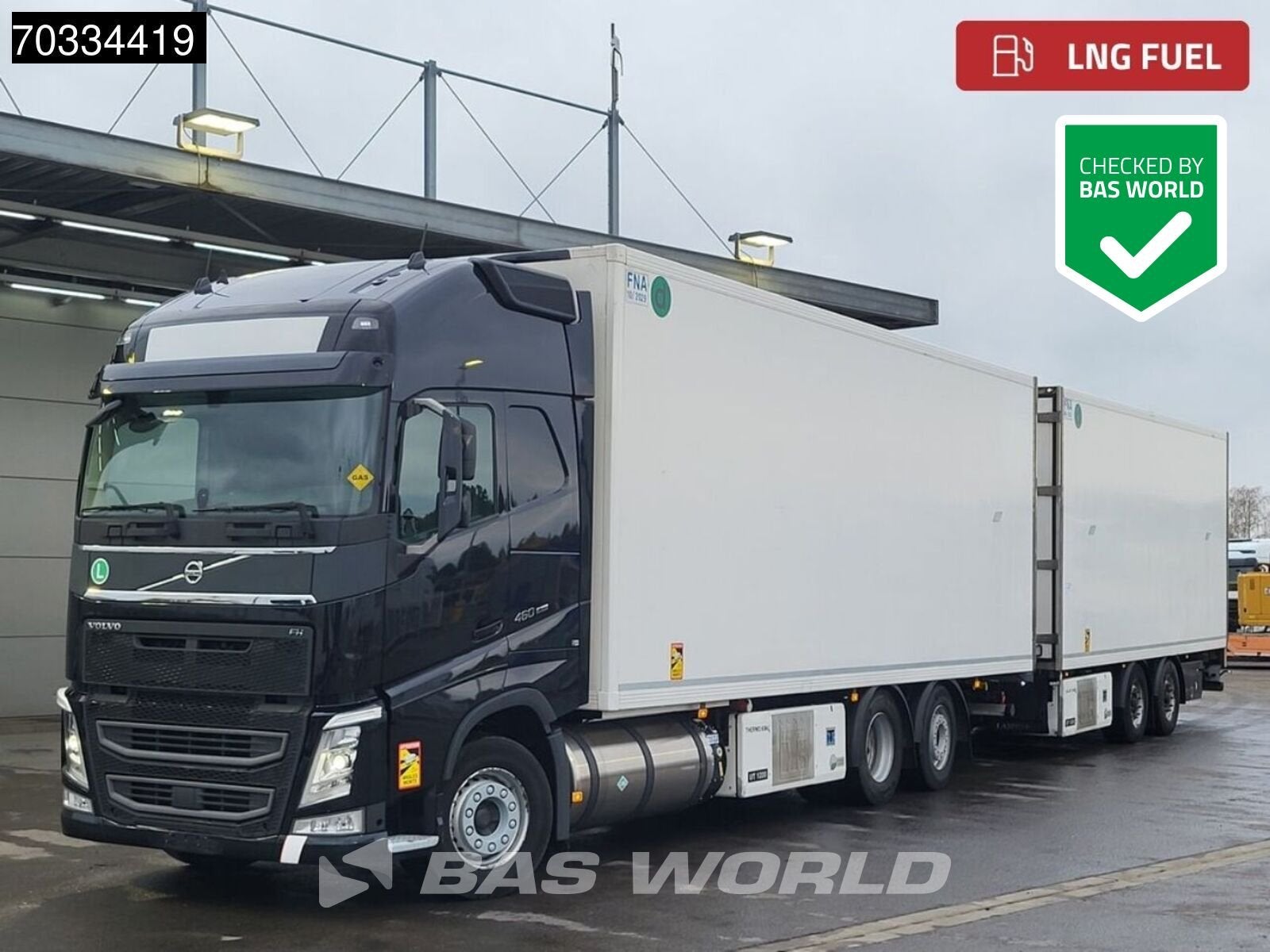 Volvo FH 460 6X2 Combi LNG engine! Thermo King UT 1200 coole, Auto's, Automaat, Stof, 460 pk, Euro 6